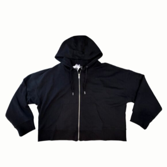 DKNY Cropped  Black  Zip Up Hoodie - Picture 2 of 8
